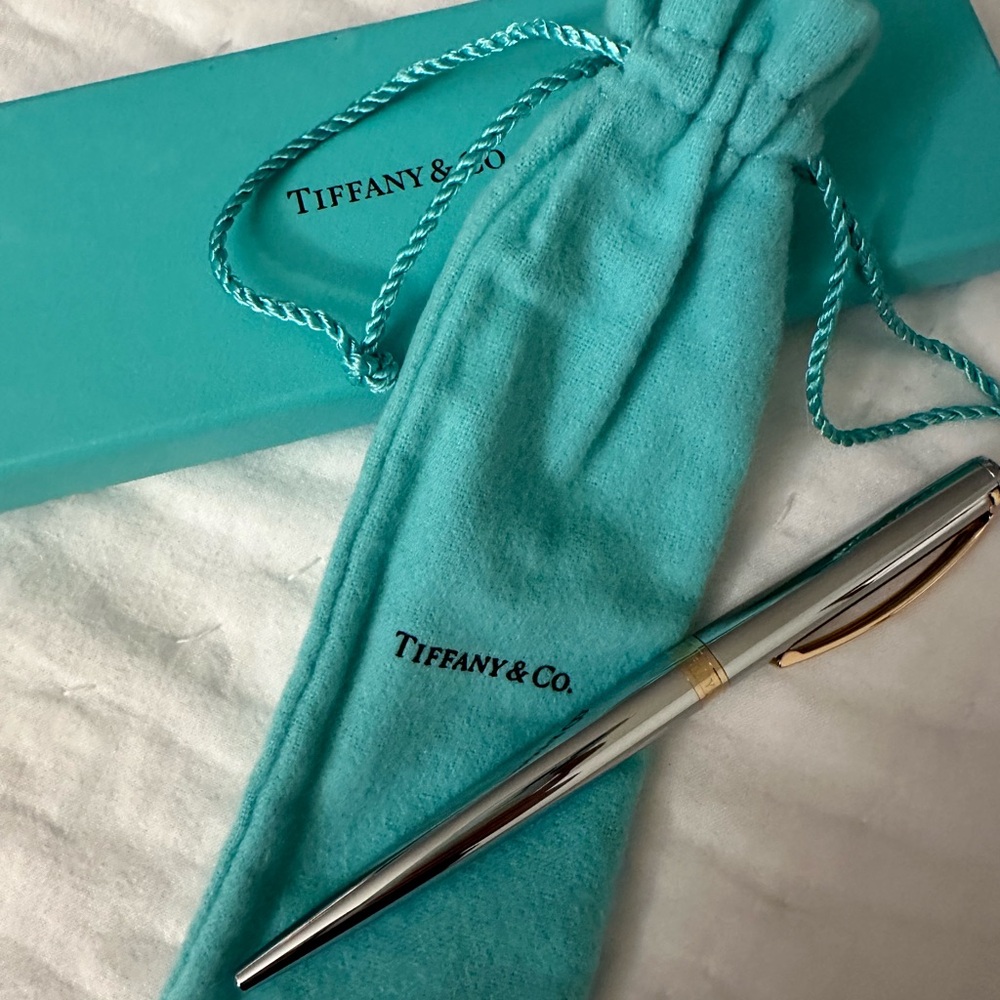 Tiffany & Co Sterling Silver With Gold Vermeil Ballpoint Pen